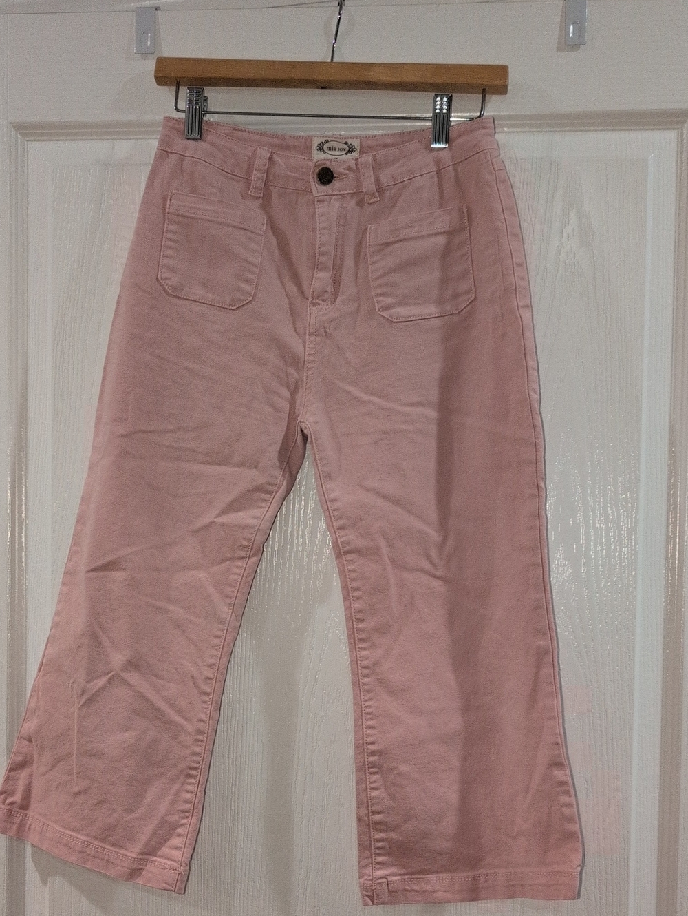 Girl's Pink Wide-Leg Jeans